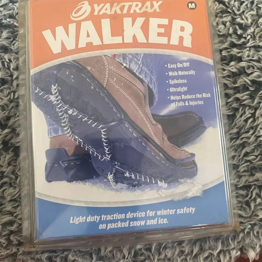 Yaktrax Walker Traction Cleats for Snow & Ice Black Medium